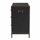 Modern European furniture - Vintage Black 4 Drawer Cabinet - www.oroa.com