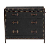 Modern European furniture - Vintage Black 4 Drawer Cabinet - www.oroa.com