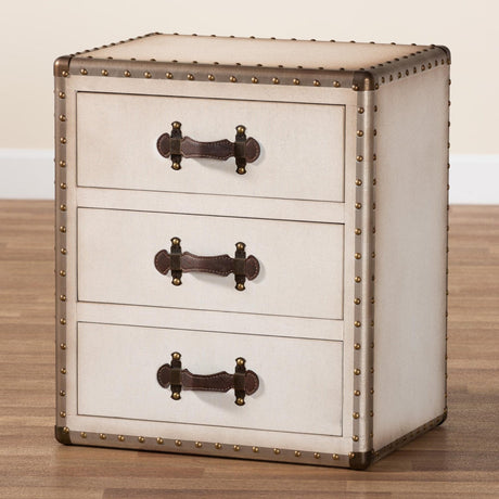 Modern European furniture - Vintage 3 Drawer End Table - www.oroa.com