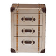 Modern European furniture - Vintage Bronze 3 Drawer Cabinet - www.oroa.com