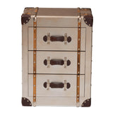 Modern European furniture - Vintage Bronze 3 Drawer Cabinet - www.oroa.com
