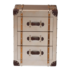   Modern European furniture - Vintage Bronze 3 Drawer Cabinet - www.oroa.com | Oroa.com