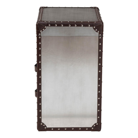 Modern European furniture - Vintage Silver 2 Drawer End Table - www.oroa.com
