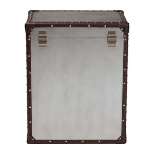   Modern European furniture - Vintage Silver 2 Drawer End Table - www.oroa.com | Oroa.com