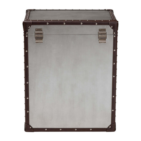 Modern European furniture - Vintage Silver 2 Drawer End Table - www.oroa.com