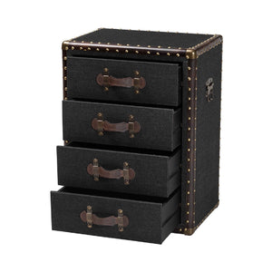 Vintage Metal 4 Drawer End Table | Bali Loom Jaelyn | Oroa.com