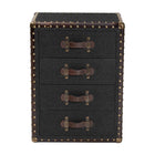 Modern European furniture - Vintage Metal 4 Drawer End Table - www.oroa.com