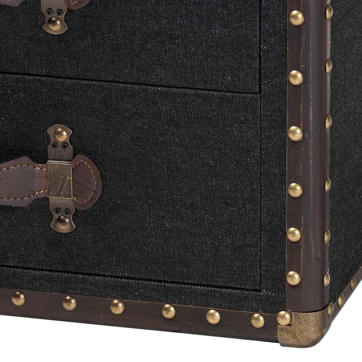 Vintage Metal 4 Drawer End Table | Bali Loom Jaelyn | Oroa.com