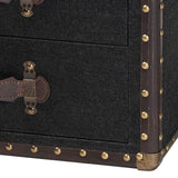 Modern European furniture - Vintage Metal 4 Drawer End Table - www.oroa.com