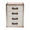 Modern European furniture - Vintage Metal 4 Drawer End Table - www.oroa.com