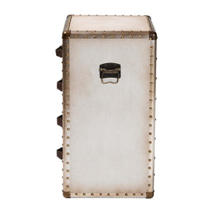 Vintage Metal 4 Drawer End Table | Bali Loom Jaelyn | Oroa.com