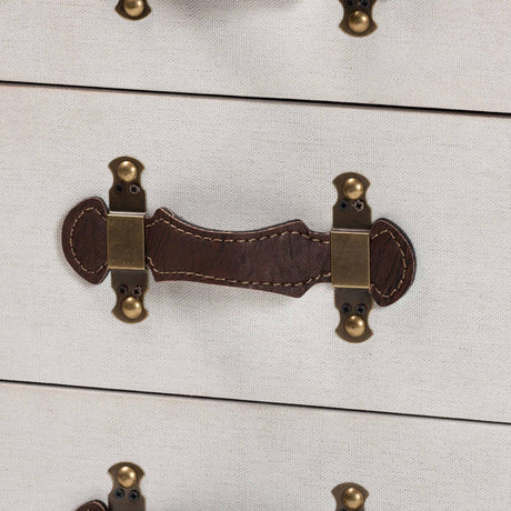 Modern European furniture - Vintage Metal 4 Drawer End Table - www.oroa.com