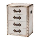 Modern European furniture - Vintage Metal 4 Drawer End Table - www.oroa.com