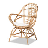 Modern European furniture - Rattan Woven Embellishments Accent Chair - www.oroa.com