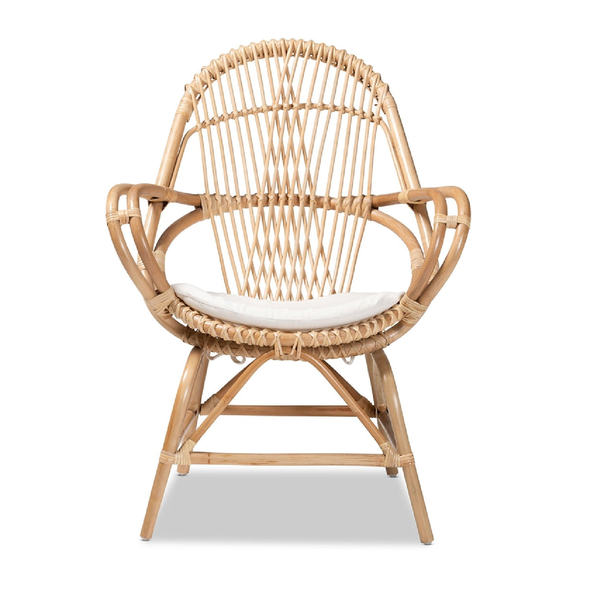Modern European furniture - Rattan Woven Embellishments Accent Chair - www.oroa.com