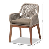 Modern European furniture - Gray Woven Rope Dining Chair - www.oroa.com