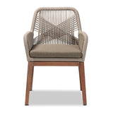 Modern European furniture - Gray Woven Rope Dining Chair - www.oroa.com