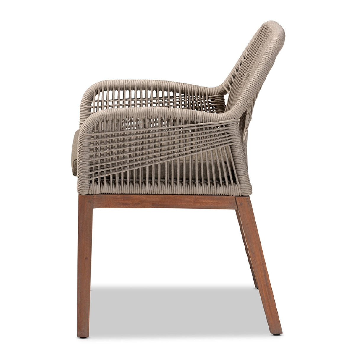 Gray Woven Rope Dining Chair | Bali Loom Jennifer | Oroa.com