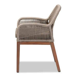 Gray Woven Rope Dining Chair | Bali Loom Jennifer | Oroa.com