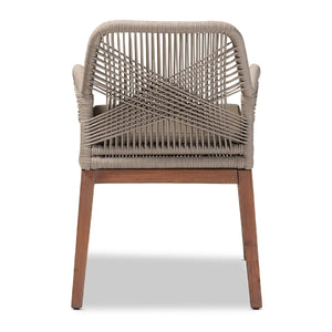Gray Woven Rope Dining Chair | Bali Loom Jennifer | Oroa.com