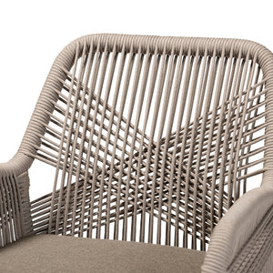 Gray Woven Rope Dining Chair | Bali Loom Jennifer | Oroa.com