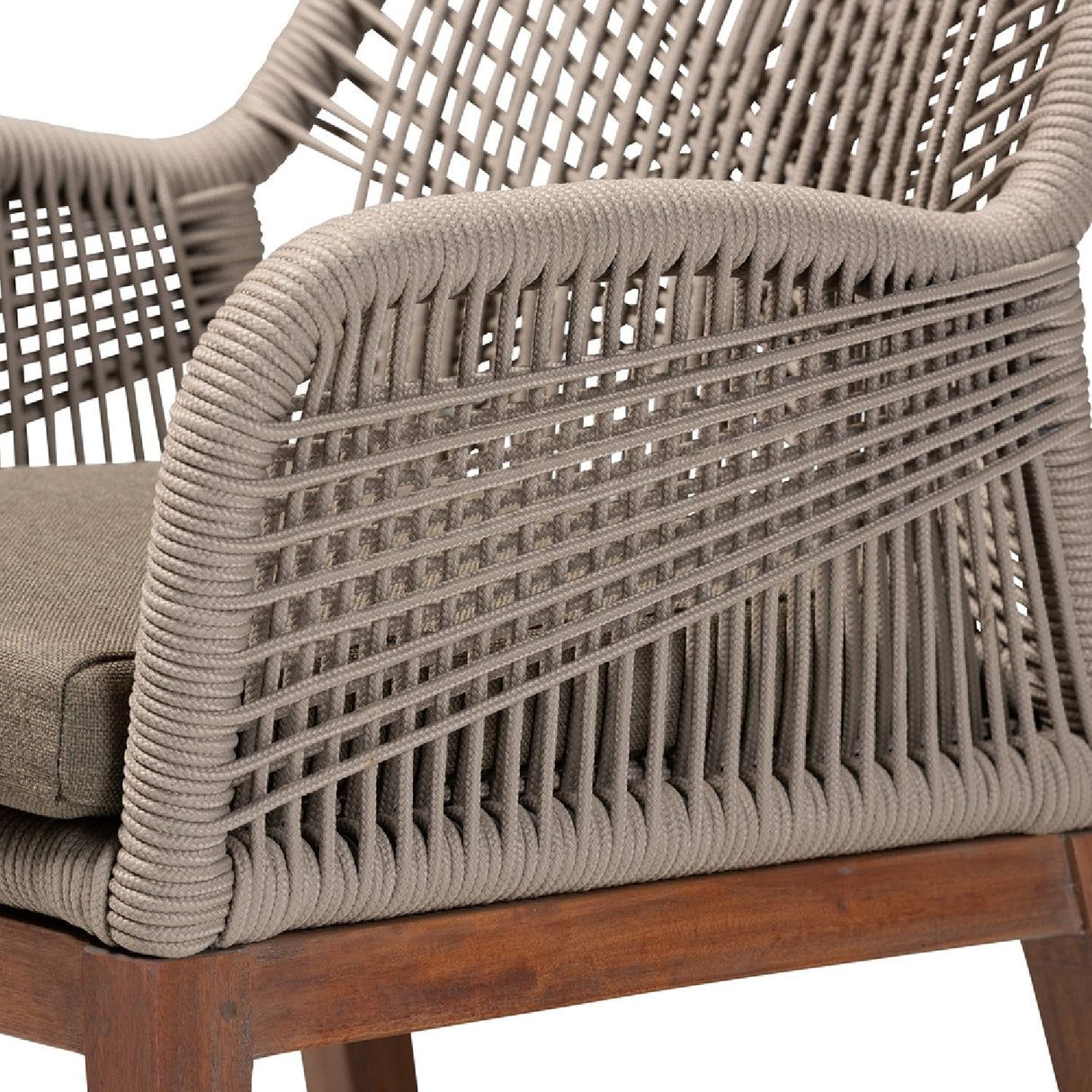 Gray Woven Rope Dining Chair | Bali Loom Jennifer | Oroa.com