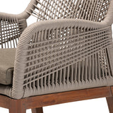 Modern European furniture - Gray Woven Rope Dining Chair - www.oroa.com