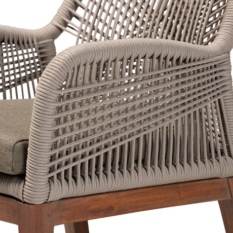 Modern European furniture - Gray Woven Rope Dining Chair - www.oroa.com