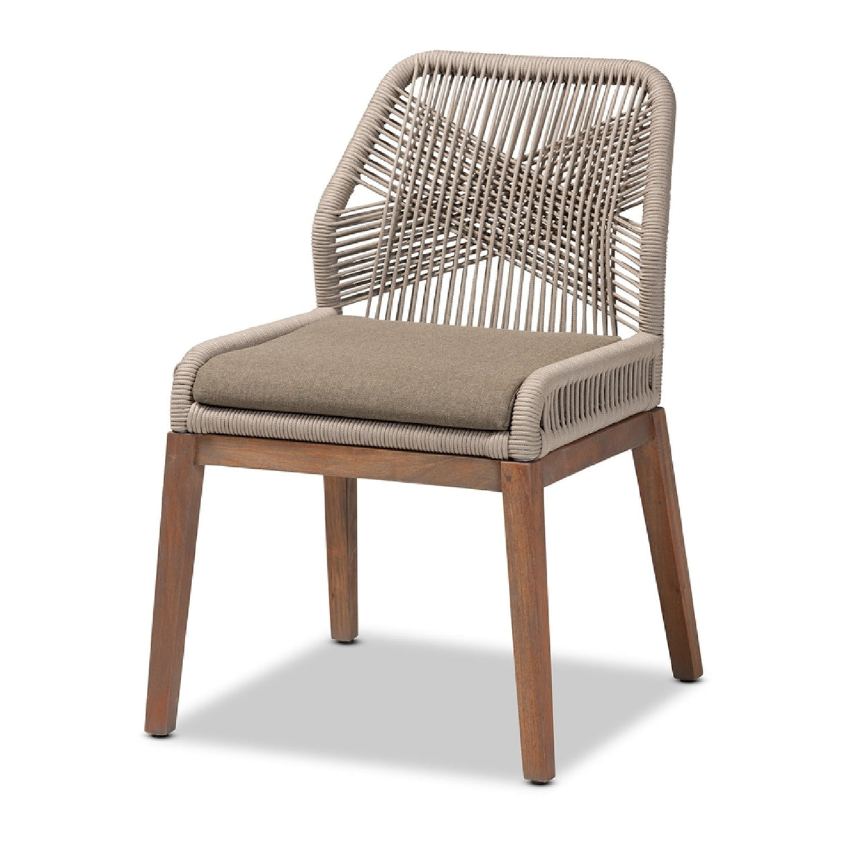 Gray Woven Rope Dining Chair | Bali Loom Jennifer | Oroa.com