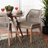 Modern European furniture - Gray Woven Rope Dining Chair - www.oroa.com