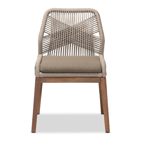 Modern European furniture - Gray Woven Rope Dining Chair - www.oroa.com
