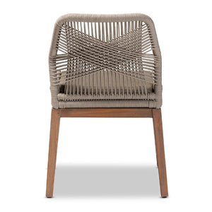 Gray Woven Rope Dining Chair | Bali Loom Jennifer | Oroa.com