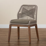 Modern European furniture - Gray Woven Rope Dining Chair - www.oroa.com