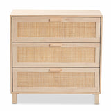 Modern European furniture - 3 Drawer Rattan Storage Cabinet - www.oroa.com
