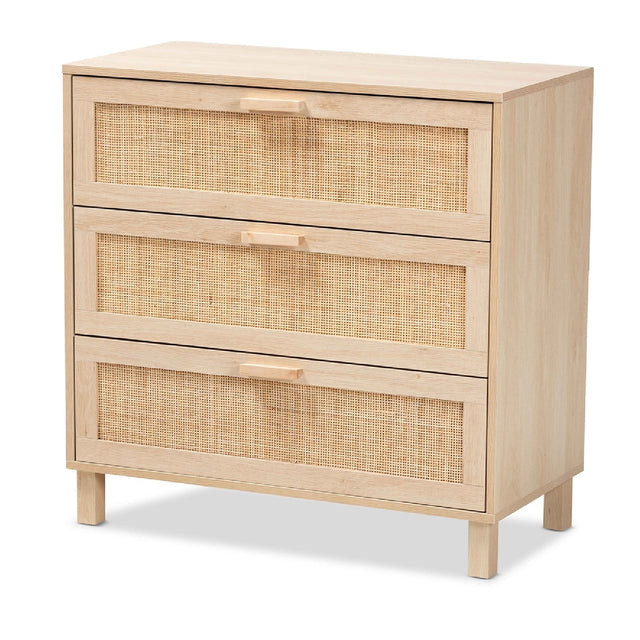Modern European furniture - 3 Drawer Rattan Storage Cabinet - www.oroa.com