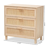 Modern European furniture - 3 Drawer Rattan Storage Cabinet - www.oroa.com