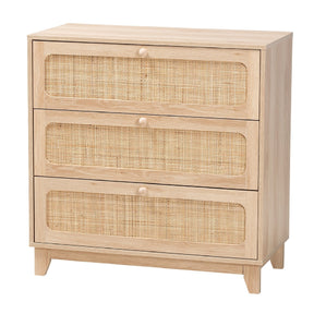 Modern European furniture - Oak Japandi 3 Drawer Cabinet - www.oroa.com