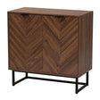Modern European furniture - Brown Wooden 2 Door Cabinet - www.oroa.com