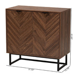 Modern European furniture - Brown Wooden 2 Door Cabinet - www.oroa.com