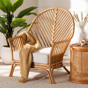 Modern European furniture - Flared Arm Rattan Accent Chair - www.oroa.com