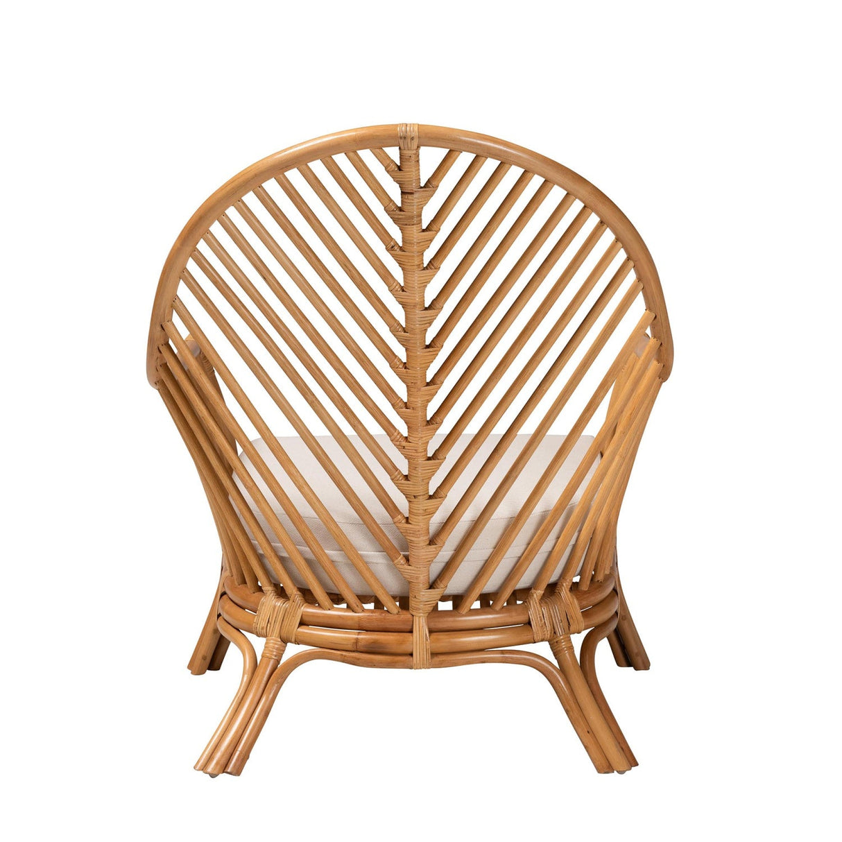 Modern European furniture - Flared Arm Rattan Accent Chair - www.oroa.com