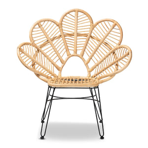 Modern European furniture - Leaf Inspired Rattan Accent Chair - www.oroa.com