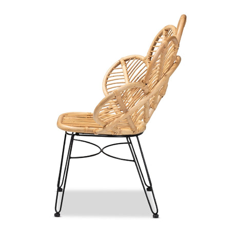 Modern European furniture - Leaf Inspired Rattan Accent Chair - www.oroa.com