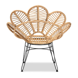 Modern European furniture - Leaf Inspired Rattan Accent Chair - www.oroa.com