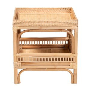   Modern European furniture - Rattan 2 Tier End Table - www.oroa.com | Oroa.com