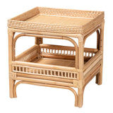 Modern European furniture - Rattan 2 Tier End Table - www.oroa.com
