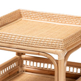 Modern European furniture - Rattan 2 Tier End Table - www.oroa.com