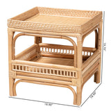 Modern European furniture - Rattan 2 Tier End Table - www.oroa.com