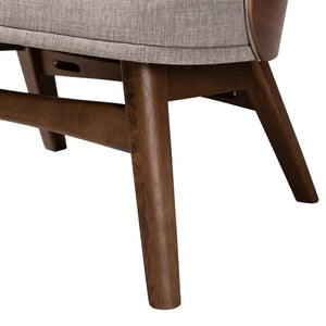 Modern European furniture - Walnut Framed Curved Accent Chairs 2 - www.oroa.com