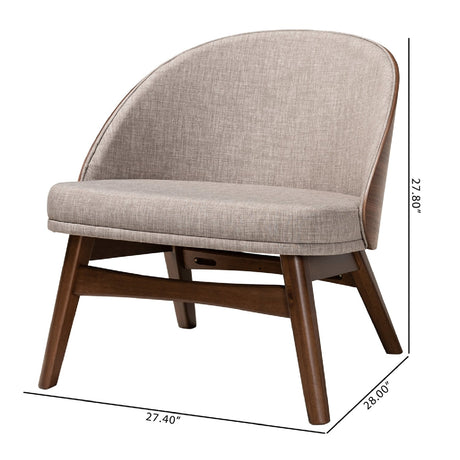 Modern European furniture - Walnut Framed Curved Accent Chairs 2 - www.oroa.com
